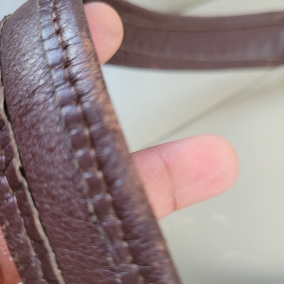 Vintage Coach Ergo Mini Boho zip bag 1998 9020 Mini Shoulder Brown Mahogany Y2k - Picture 4 of 9